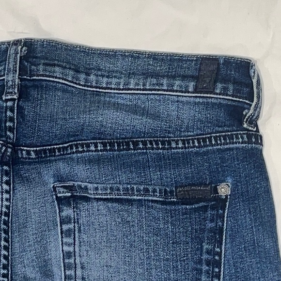 New 7 For All Mankind Paxtyn Straight Leg Crop Jeans Wash 32 34 - Picture 8 of 10